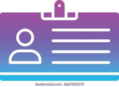 Ícone de vetor do Cartão de ID. Pode ser usado para impressão, aplicativos móveis e da Web.