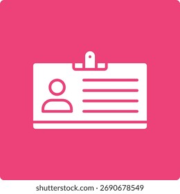 Id Card vector icon. Can be used for printing, mobile and web applications.