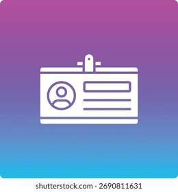 Icono de Vector de tarjeta de identificación. Se puede utilizar para aplicaciones de impresión, móviles y de Web.