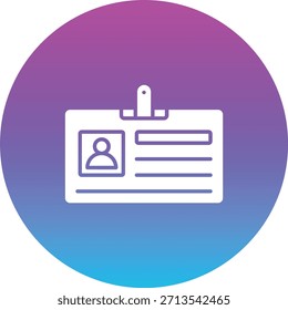 Icono de Vector de tarjeta de identificación. Se puede utilizar para aplicaciones de impresión, móviles y de Web.