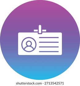 Icono de Vector de tarjeta de identificación. Se puede utilizar para aplicaciones de impresión, móviles y de Web.