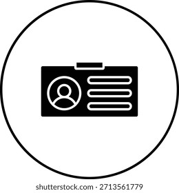 Icono de Vector de tarjeta de identificación. Se puede utilizar para aplicaciones de impresión, móviles y de Web.