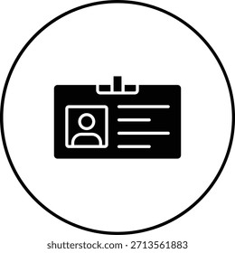 Icono de Vector de tarjeta de identificación. Se puede utilizar para aplicaciones de impresión, móviles y de Web.