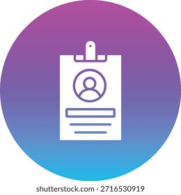Icono de Vector de tarjeta de identificación. Se puede utilizar para aplicaciones de impresión, móviles y de Web.