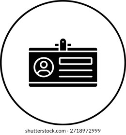 Icono de Vector de tarjeta de identificación. Se puede utilizar para aplicaciones de impresión, móviles y de Web.