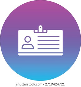 Icono de Vector de tarjeta de identificación. Se puede utilizar para aplicaciones de impresión, móviles y de Web.