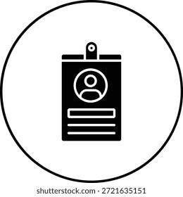 Ícone de vetor do Cartão de ID. Pode ser usado para impressão, aplicativos móveis e da Web.