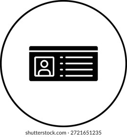Icono de Vector de tarjeta de identificación. Se puede utilizar para aplicaciones de impresión, móviles y de Web.