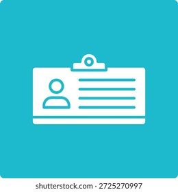 Icono de Vector de tarjeta de identificación. Se puede utilizar para aplicaciones de impresión, móviles y de Web.
