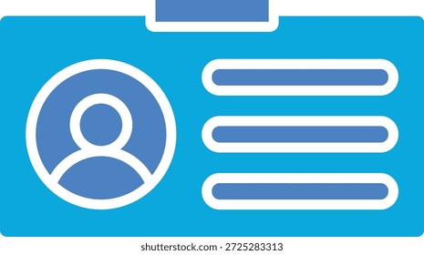 Icono de Vector de tarjeta de identificación. Se puede utilizar para aplicaciones de impresión, móviles y de Web.