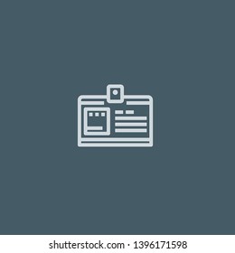 Id Card vector icon. Id Card concept stroke symbol design. Thin graphic elements vector illustration, outline pattern for your web site design, logo, UI. EPS 10.