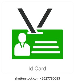 Id Card vector icon concept design