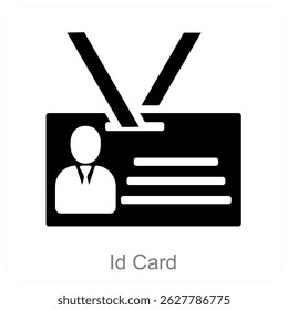 Id Card vector icon concept design