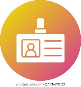 Id Card Vector Icon Design Illustration