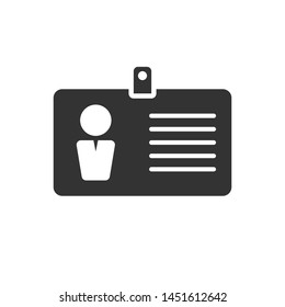 Id card vector icon. filled flat sign for mobile concept and web design. Badge glyph icon. Symbol, logo illustration. Vector graphics