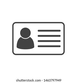 Id card vector icon. Identification card. Name tag