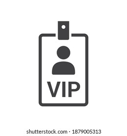 ID card vector icon. Identification card flat sign design. EPS 10 ID card pictogram sign. Member card symbol pictogram. VIP person icon