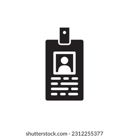 ID card vector icon. Identification card flat sign design. ID card symbol pictogram sign. Member card symbol. VIP person icon. UX UI icon