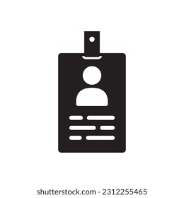 ID card vector icon. Identification card flat sign design. ID card symbol pictogram sign. Member card symbol. VIP person icon. UX UI icon