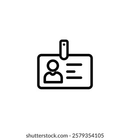 ID card vector icon. Identification card flat sign design. EPS 10 ID card pictogram sign. Member card symbol pictogram. VIP person icon