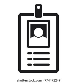 ID card vector icon, identification card icon, personal identification card symbol 