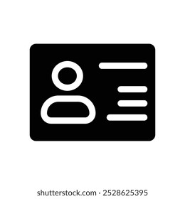 Icono de Vector de tarjeta de identificación