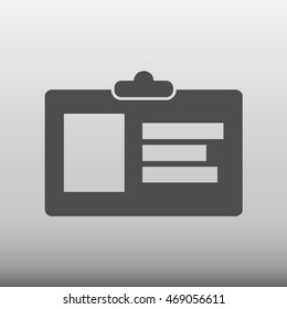 ID Card Vector Icon Illustration