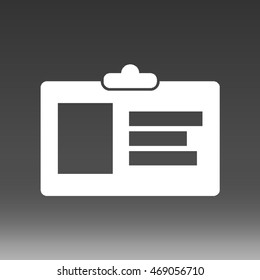 ID Card Vector Icon Illustration