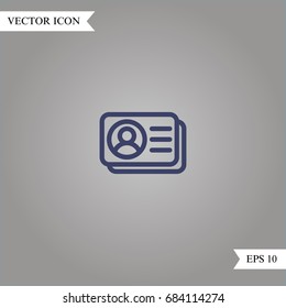 Id card vector icon, illustration symbol