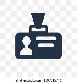 Id card vector icon isolated on transparent background, Id card transparency concept can be used web and mobile