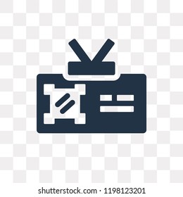 Id card vector icon isolated on transparent background, Id card transparency concept can be used web and mobile