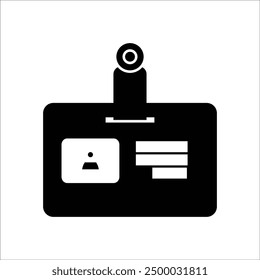ID-Karte, Vektorsymbol-Zeilenvorlage