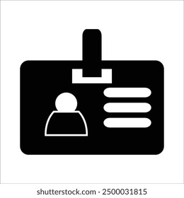 Plantilla de línea de icono de Vector de tarjeta de identificación