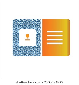 Plantilla de línea de icono de Vector de tarjeta de identificación