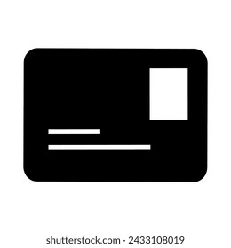 Id card vector icon. linear style sign for mobile concept and web design. Identification card simple line vector icon. Symbol, logo illustration.