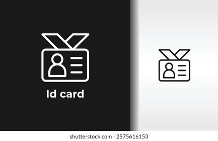 Id Card Vector, Icon Or Logo Sign Isolated Symbol Illustration