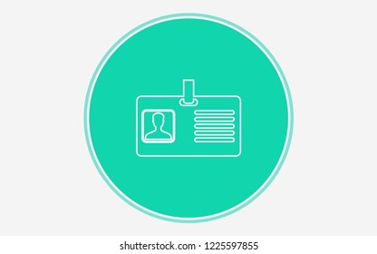 Id card vector icon sign symbol