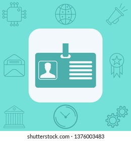 Id card vector icon sign symbol