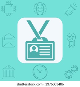 Id card vector icon sign symbol