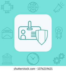Id card vector icon sign symbol
