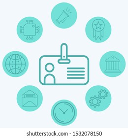 Id card vector icon sign symbol
