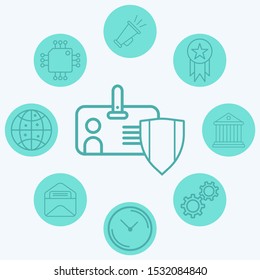 Id card vector icon sign symbol