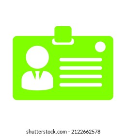 id card vector icon sign symbol. isolated graphic illustration