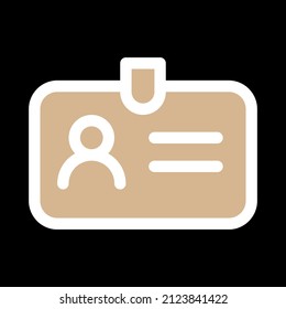símbolo de signo de icono vectorial de tarjeta de identificación. ilustración gráfica aislada