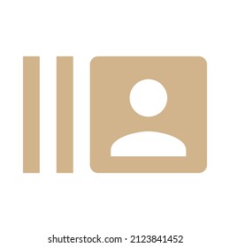 id card vector icon sign symbol. isolated graphic illustration