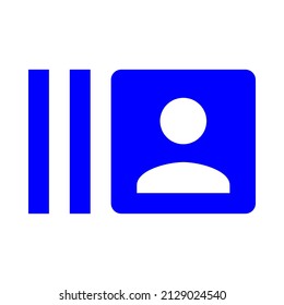 id card vector icon sign symbol. isolated graphic illustration