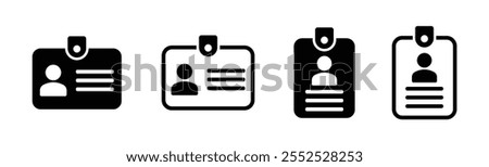 ID Card vector  icons set