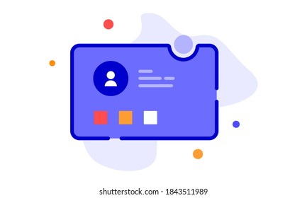 concepto de ilustración vectorial de tarjeta de identificación