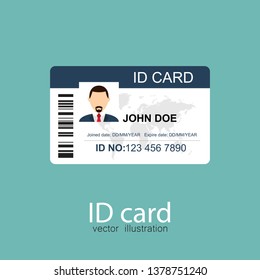 ID card vector illustration in flat style