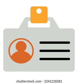 ID card vector illustration flat icon. Can also be used for education, academics , business and science. Suitable for use on web apps, mobile apps, and print media.